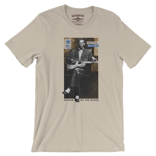 Ltd. Ed. Blues Hall of Fame Charley Patton T-Shirt - Lightweight Vintage Style - vintagecream