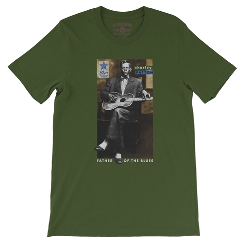 Ltd. Ed. Blues Hall of Fame Charley Patton T-Shirt - Lightweight Vintage Style - vintageolive