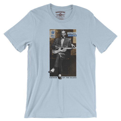 Ltd. Ed. Blues Hall of Fame Charley Patton T-Shirt - Lightweight Vintage Style - vintagethrowbackblue