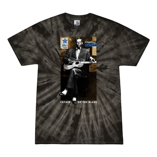 Ltd. Ed. Blues Hall of Fame Charley Patton Tie-Dye T-Shirt - Black