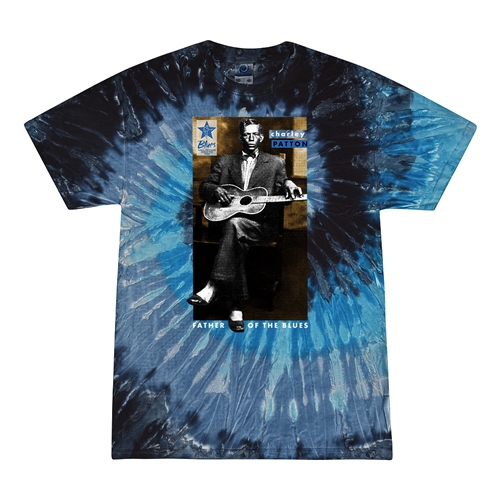 Ltd. Ed. Blues Hall of Fame Charley Patton Tie-Dye T-Shirt - Blue