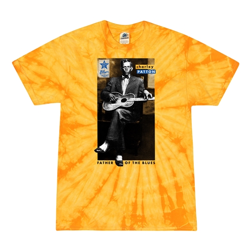 Ltd. Ed. Blues Hall of Fame Charley Patton Tie-Dye T-Shirt - Yellow