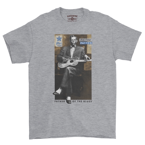 Ltd. Ed. Blues Hall of Fame Charley Patton T-Shirt - Classic Heavy Cotton - classicathleticheather
