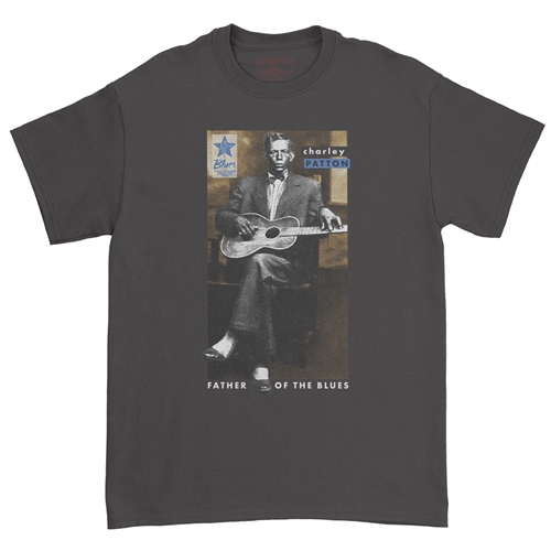 Ltd. Ed. Blues Hall of Fame Charley Patton T-Shirt - Classic Heavy Cotton - classicblack