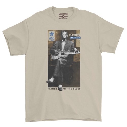 Ltd. Ed. Blues Hall of Fame Charley Patton T-Shirt - Classic Heavy Cotton - classicsand