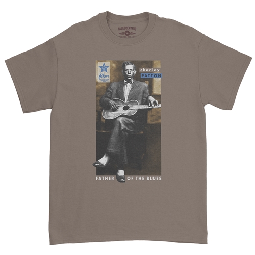 Ltd. Ed. Blues Hall of Fame Charley Patton T-Shirt - Classic Heavy Cotton - classictaupe