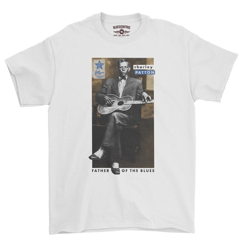 Ltd. Ed. Blues Hall of Fame Charley Patton T-Shirt - Classic Heavy Cotton - classicwhite