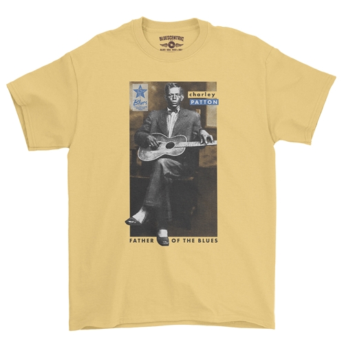Ltd. Ed. Blues Hall of Fame Charley Patton T-Shirt - Classic Heavy Cotton - classicyellow