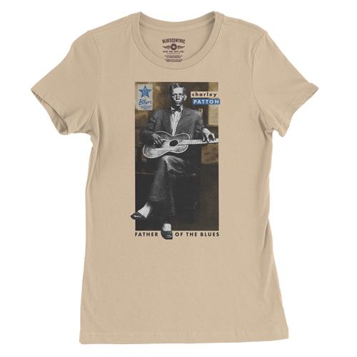 Ltd. Ed. Blues Hall of Fame Charley Patton Ladies T Shirt - Relaxed Fit - ladiessanddune