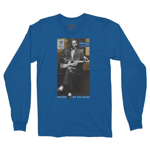 Ltd. Ed. Blues Hall of Fame Big Bill Broonzy Long Sleeve T-Shirt - longsleeveblue