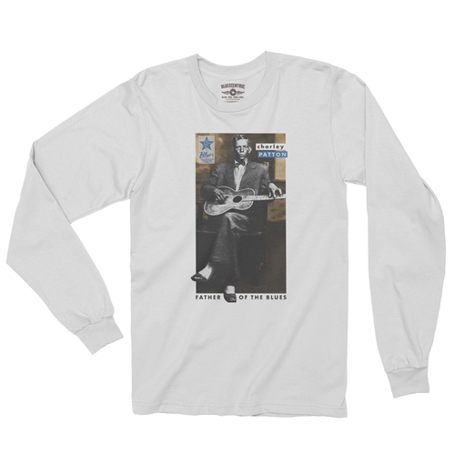 Ltd. Ed. Blues Hall of Fame Big Bill Broonzy Long Sleeve T-Shirt - longsleevewhite