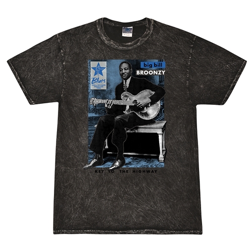 Ltd. Ed. Blues Hall of Fame Big Bill Broonzy T-Shirt - Black Mineral Wash