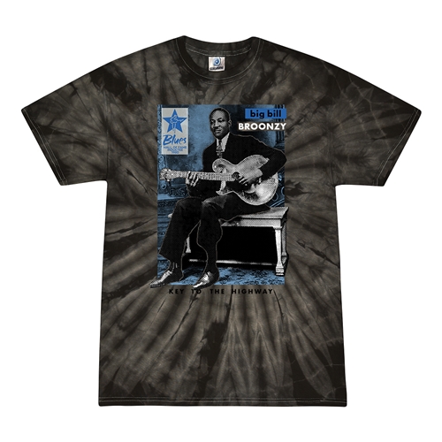 Ltd. Ed. Blues Hall of Fame Big Bill Broonzy Tie-Dye T-Shirt - Black