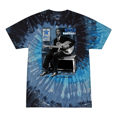 Ltd. Ed. Blues Hall of Fame Big Bill Broonzy Tie-Dye T-Shirt - Blue