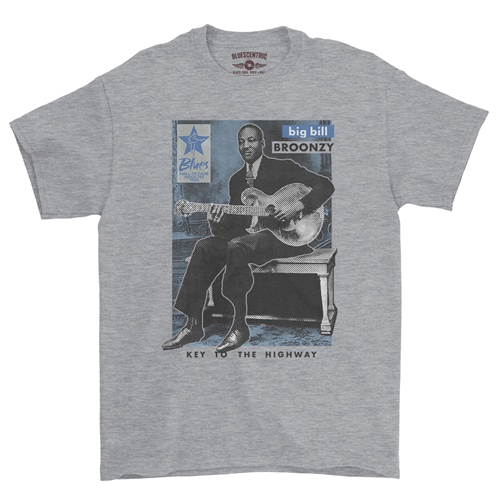 Ltd. Ed. Blues Hall of Fame Big Bill Broonzy T-Shirt - Classic Heavy Cotton - classicathleticheather