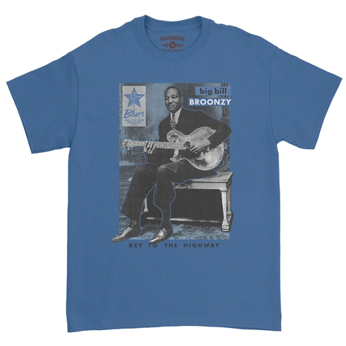 Ltd. Ed. Blues Hall of Fame Big Bill Broonzy T-Shirt - Classic Heavy Cotton - classicroyalblue