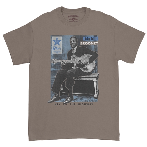 Ltd. Ed. Blues Hall of Fame Big Bill Broonzy T-Shirt - Classic Heavy Cotton - classictaupe