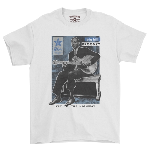 Ltd. Ed. Blues Hall of Fame Big Bill Broonzy T-Shirt - Classic Heavy Cotton - classicwhite