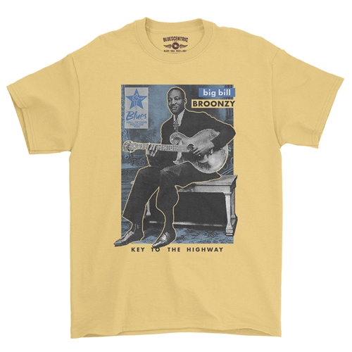 Ltd. Ed. Blues Hall of Fame Big Bill Broonzy T-Shirt - Classic Heavy Cotton - classicyellow