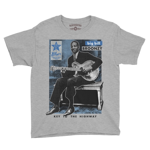 Ltd. Ed. Blues Hall of Fame Big Bill Broonzy Youth T-Shirt - Lightweight Vintage Children & Toddlers - youthheatherathletic