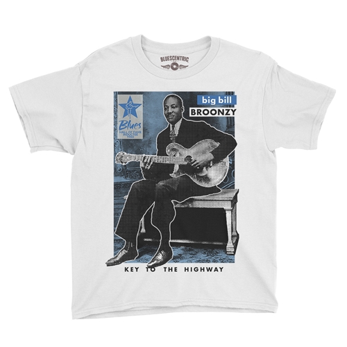 Ltd. Ed. Blues Hall of Fame Big Bill Broonzy Youth T-Shirt - Lightweight Vintage Children & Toddlers - youthwhite