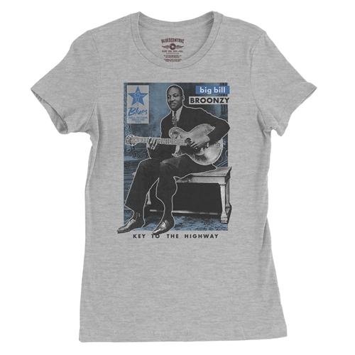 Ltd. Ed. Blues Hall of Fame Big Bill Broonzy Ladies T Shirt - Relaxed Fit - ladiesathleticheather