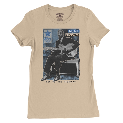 Ltd. Ed. Blues Hall of Fame Big Bill Broonzy Ladies T Shirt - Relaxed Fit - ladiessanddune