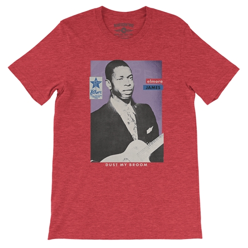 Ltd. Ed. Blues Hall of Fame Elmore James T-Shirt - Lightweight Vintage Style - vintageheatherred