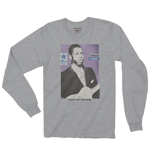 Ltd. Ed. Blues Hall of Fame Elmore James Long Sleeve T-Shirt - longsleeveathleticheather