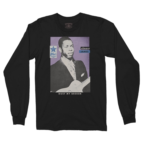Ltd. Ed. Blues Hall of Fame Elmore James Long Sleeve T-Shirt - longsleeveblack