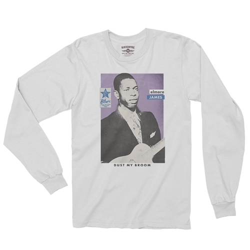 Ltd. Ed. Blues Hall of Fame Elmore James Long Sleeve T-Shirt - longsleevewhite
