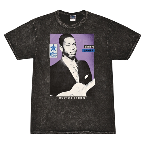 Ltd. Ed. Blues Hall of Fame Elmore James T-Shirt - Black Mineral Wash