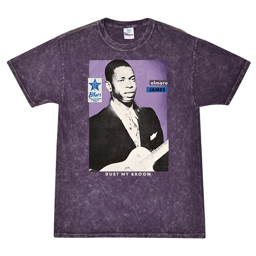 Ltd. Ed. Blues Hall of Fame Elmore James T-Shirt - Purple Mineral Wash