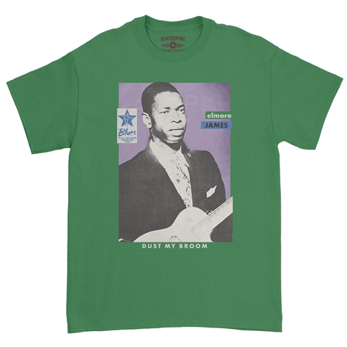 Ltd. Ed. Blues Hall of Fame Elmore James T-Shirt - Classic Heavy Cotton - classickellygreen