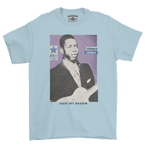 Ltd. Ed. Blues Hall of Fame Elmore James T-Shirt - Classic Heavy Cotton - classiclightblue