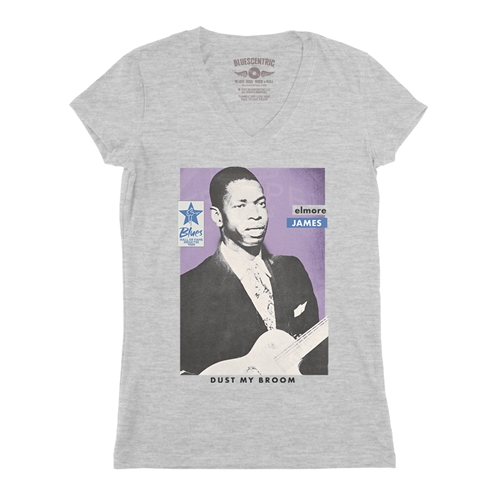 Ltd. Ed. Blues Hall of Fame Elmore James V-Neck T Shirt - Women