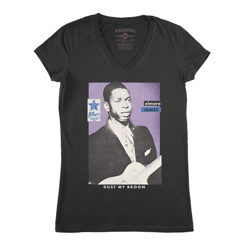 Ltd. Ed. Blues Hall of Fame Elmore James V-Neck T Shirt - Women