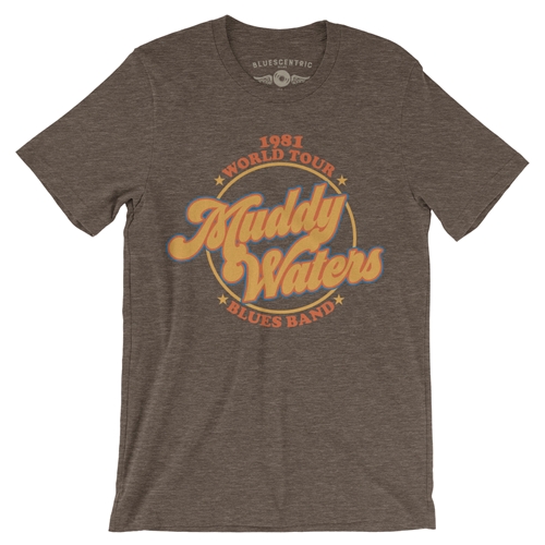 Muddy Waters Blues Band T-Shirt - Lightweight Vintage Style - heatherbigmuddy
