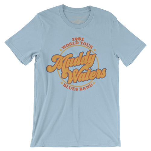 Muddy Waters Blues Band T-Shirt - Lightweight Vintage Style - vintagethrowbackblue