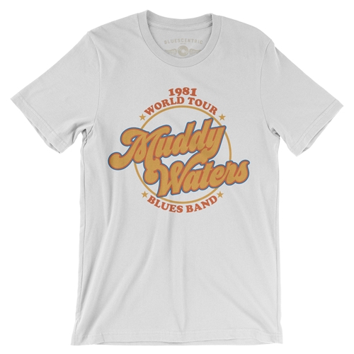 Muddy Waters Blues Band T-Shirt - Lightweight Vintage Style - white