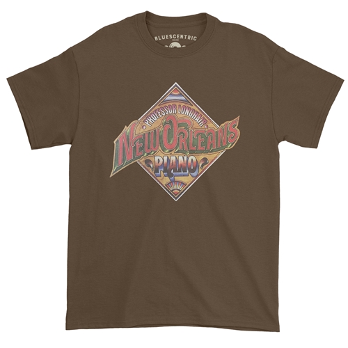 Professor Longhair New Orleans Piano T-Shirt - Classic Heavy Cotton - classicchocolate