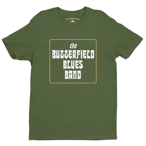 Butterfield Blues Band Box T-Shirt - Lightweight Vintage Style - olive