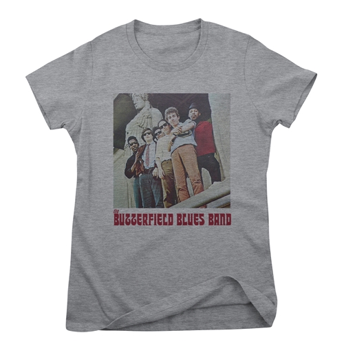 1966 Butterfield Blues Band Ladies T Shirt - ladiesheathergrey