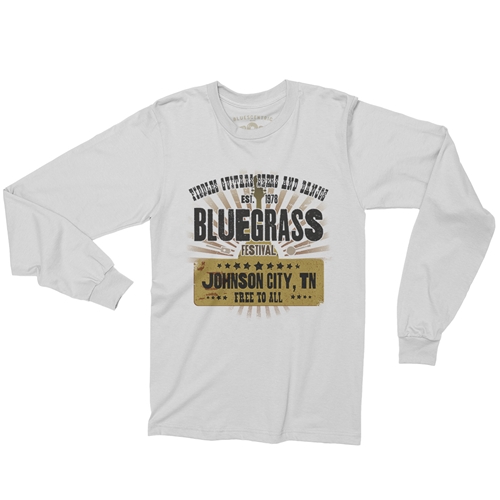 Bluegrass Festival Long Sleeve T-Shirt - longsleevewhite