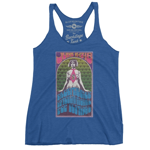 Monterey Pop Festival Concert Poster Racerback Tank - Women
