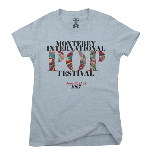 Small Batch Monterey Pop Festival Ladies T Shirt - Hippie Edition - ladiesheatherprismblue