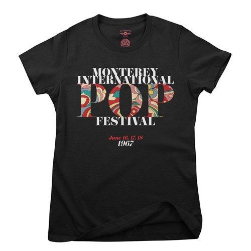 Small Batch Monterey Pop Festival Ladies T Shirt - Hippie Edition - ladiesvintageblack