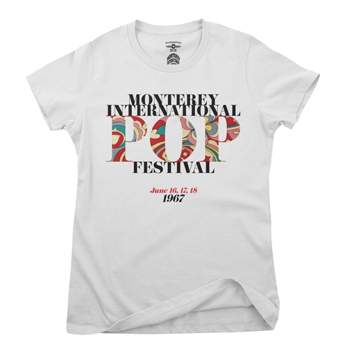 Small Batch Monterey Pop Festival Ladies T Shirt - Hippie Edition - ladieswhite