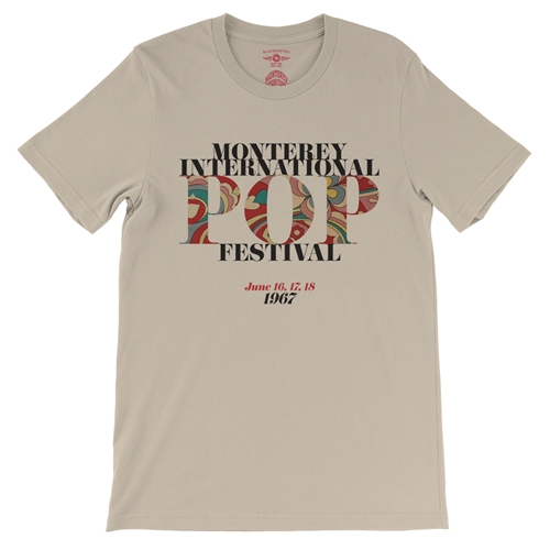Small Batch Monterey Pop Festival T-Shirt - Hippie Edition - Lightweight Vintage Style - vintagecream