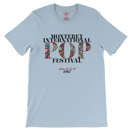 Small Batch Monterey Pop Festival T-Shirt - Hippie Edition - Lightweight Vintage Style - vintagethrowbackblue